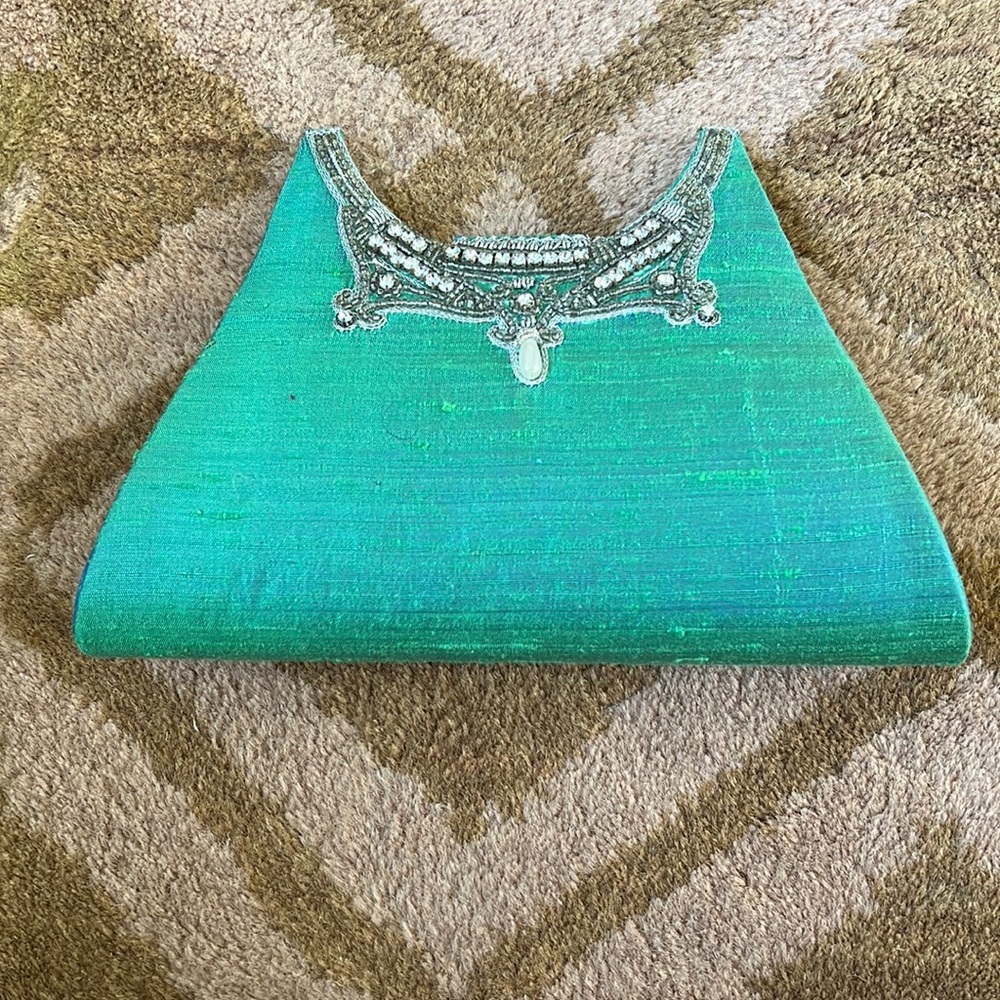 Cute little mint-green party clutch/ handbag/ purse